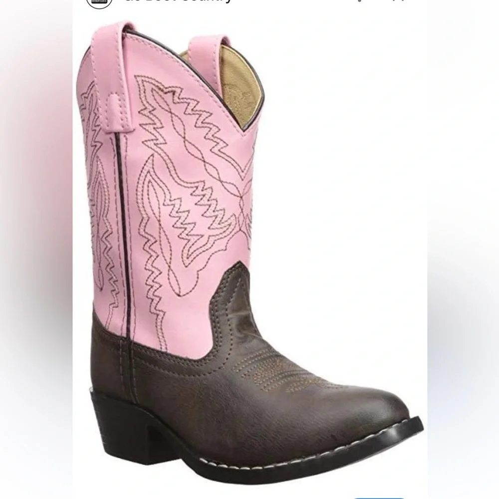 Smoky Mountain Boots Girls Youth‎ Monterey Western Brown Pink Size 3.5